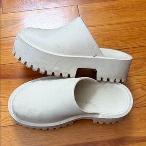 Jeffrey Campbell rubber platform mules -size 7